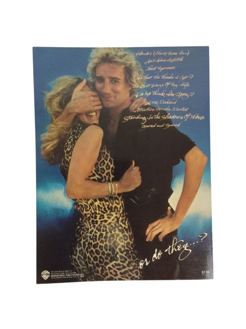 Rod Stewart Blondes Have More Fun Piano Vocal Guitar Songbook 1979 Warner Bros